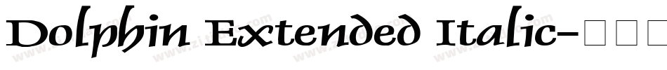 Dolphin Extended Italic字体转换